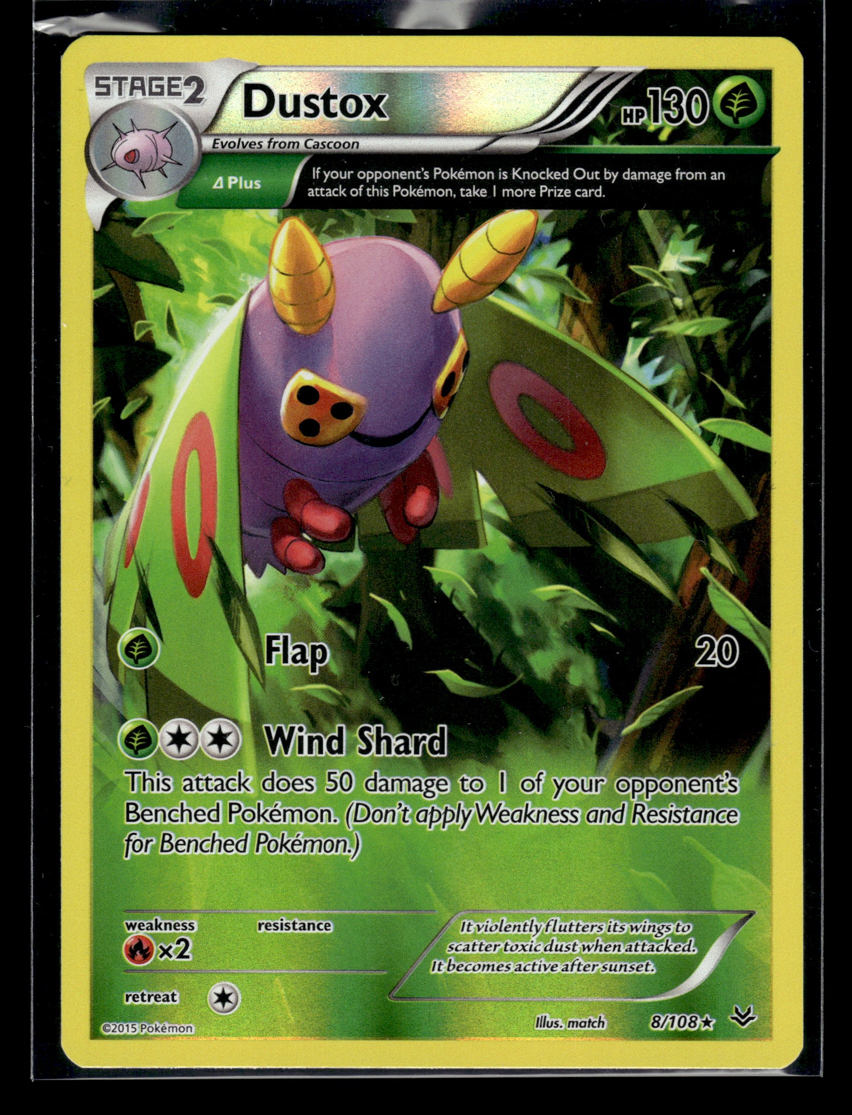 Dustox #8/108 Reverse Holo XY - Roaring Skies VLP