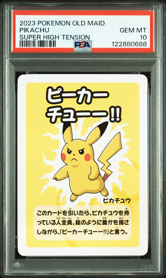 PSA 10 Pikachu 2023 Old Maid Super High Tension