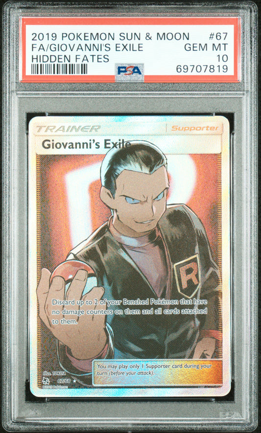PSA 10 Giovanni's Exile #67 Hidden Fates