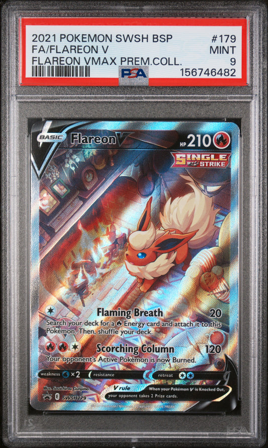 PSA 9 Flareon V #SWSH179 Sword & Shield Promo