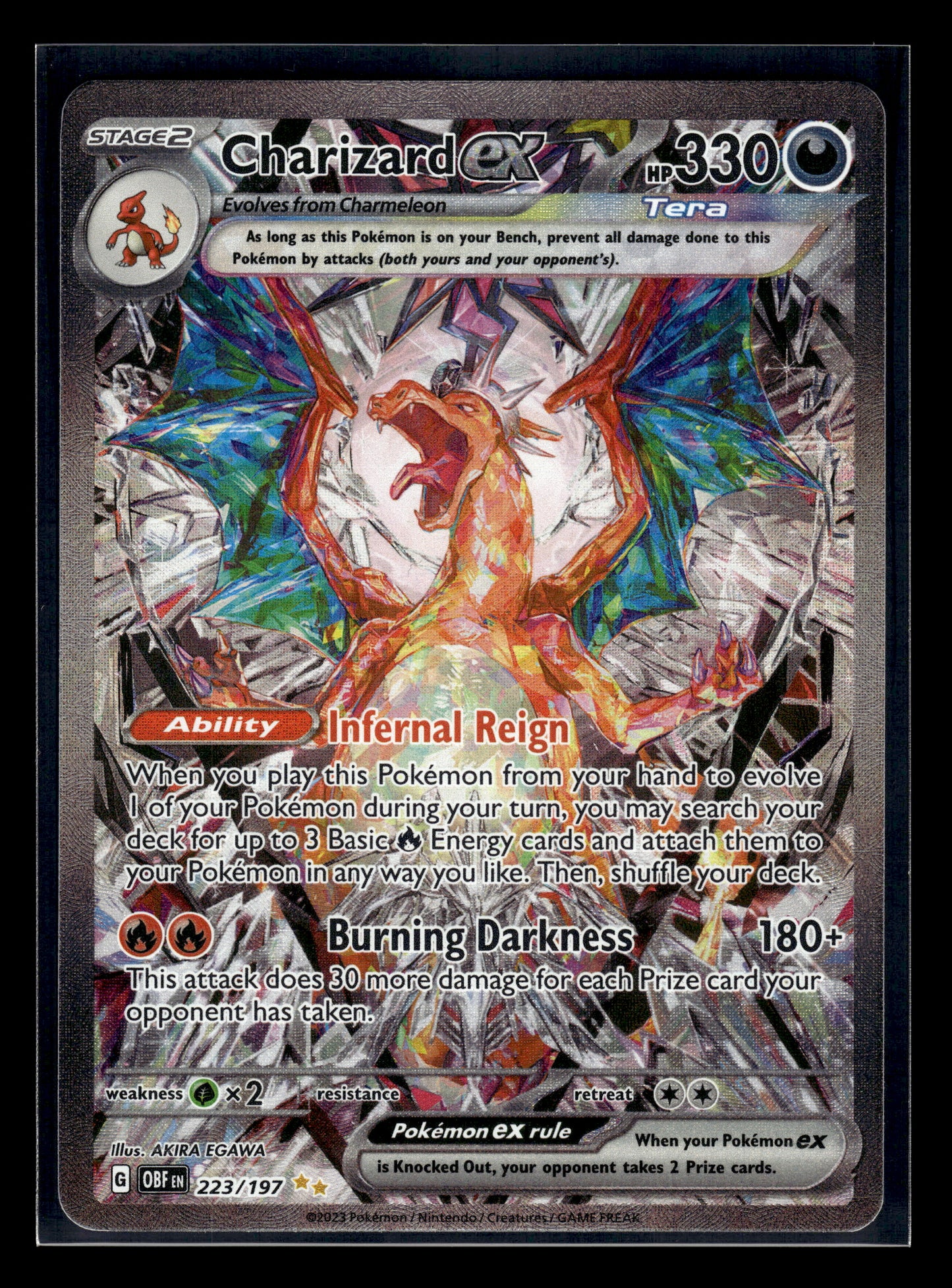 Charizard ex #223/197 Obsidian Flames LP