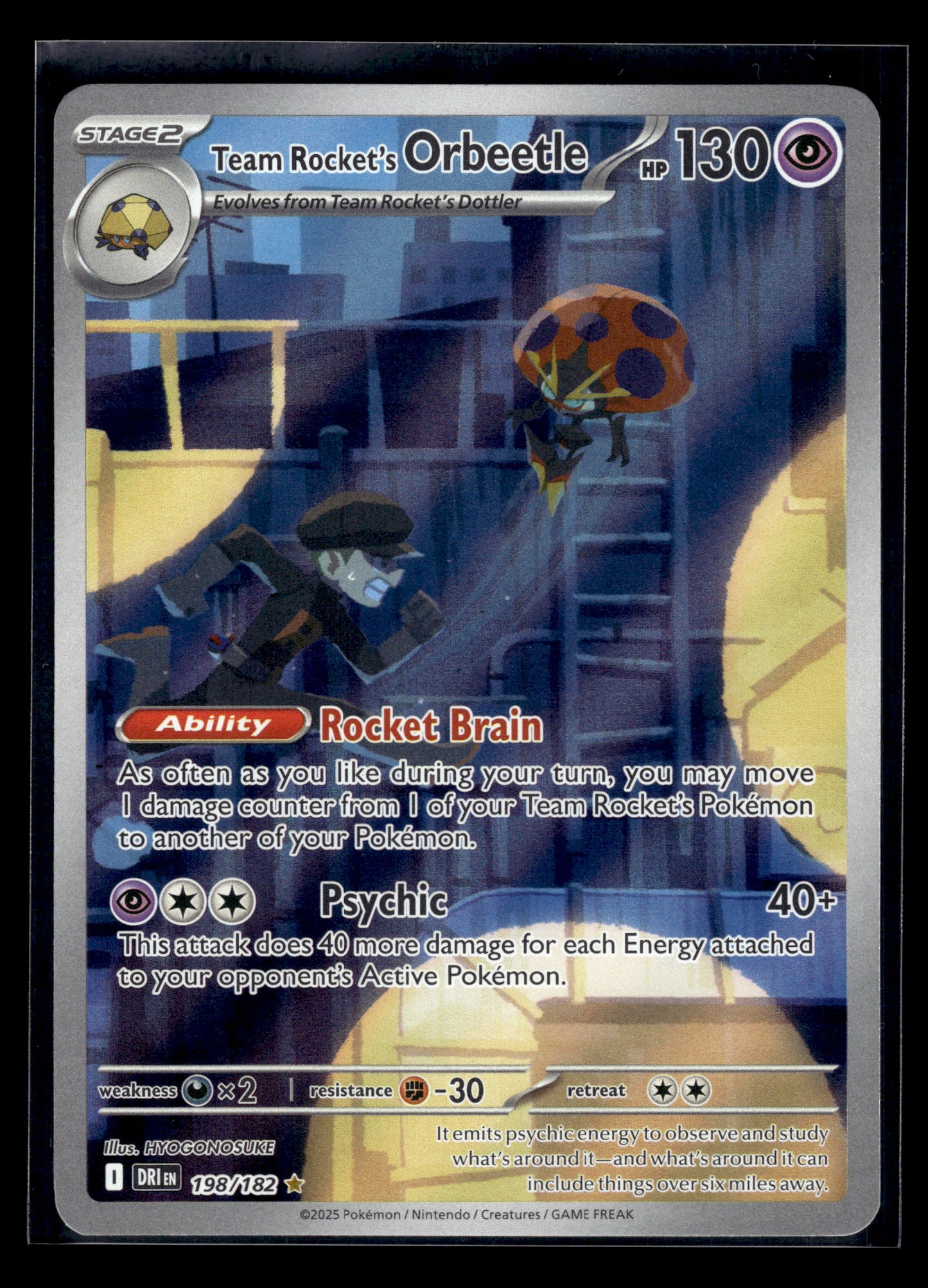 Team Rocket's Orbeetle #198/182 Destined Rivals LP