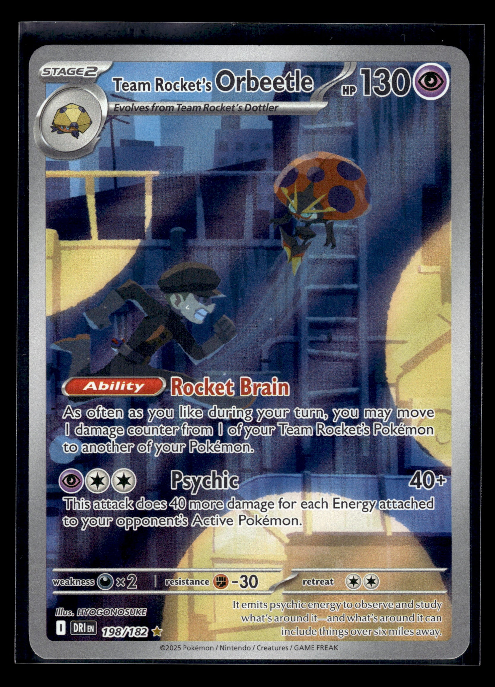 Team Rocket's Orbeetle #198/182 Destined Rivals LP