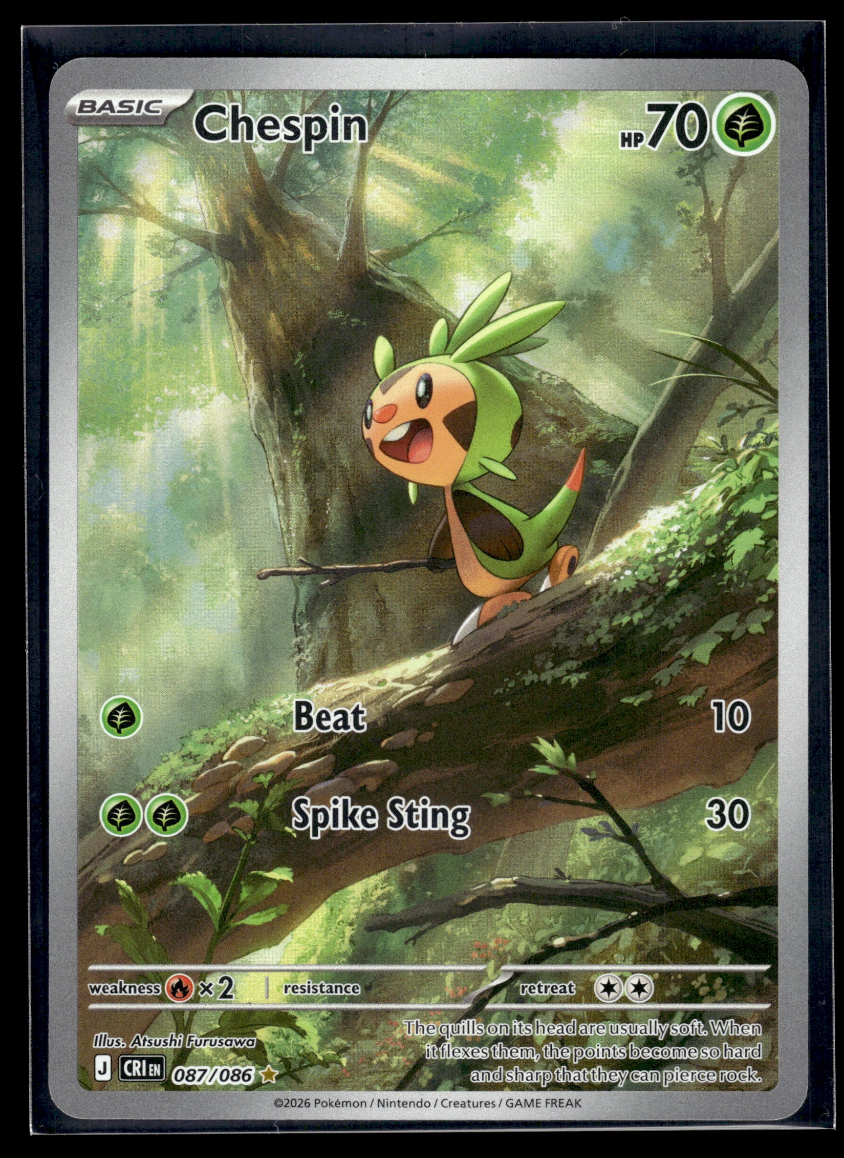 Chespin #087/086 Chaos Rising NM