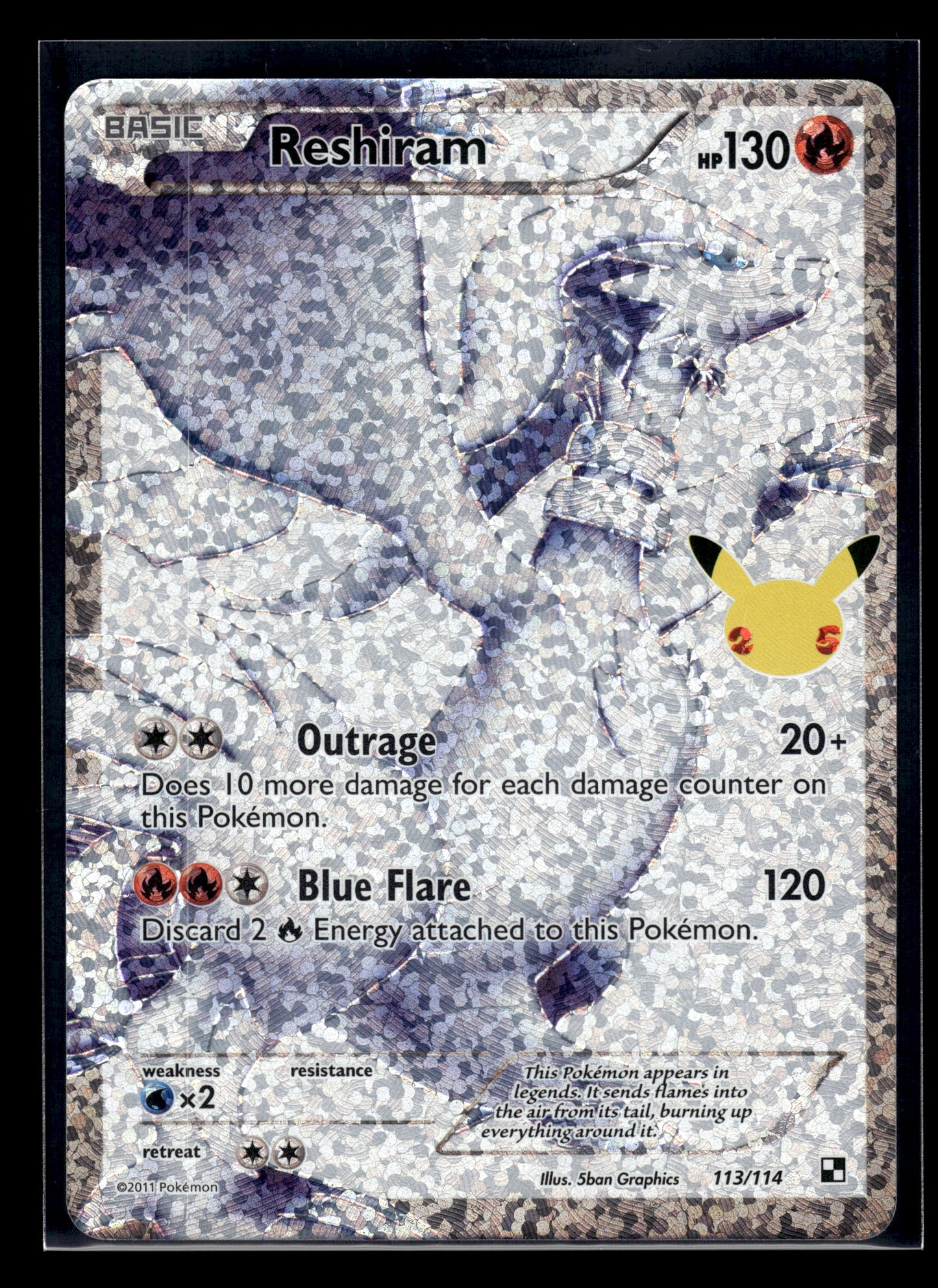 Reshiram #113/114 Celebrations: Classic Collection VLP