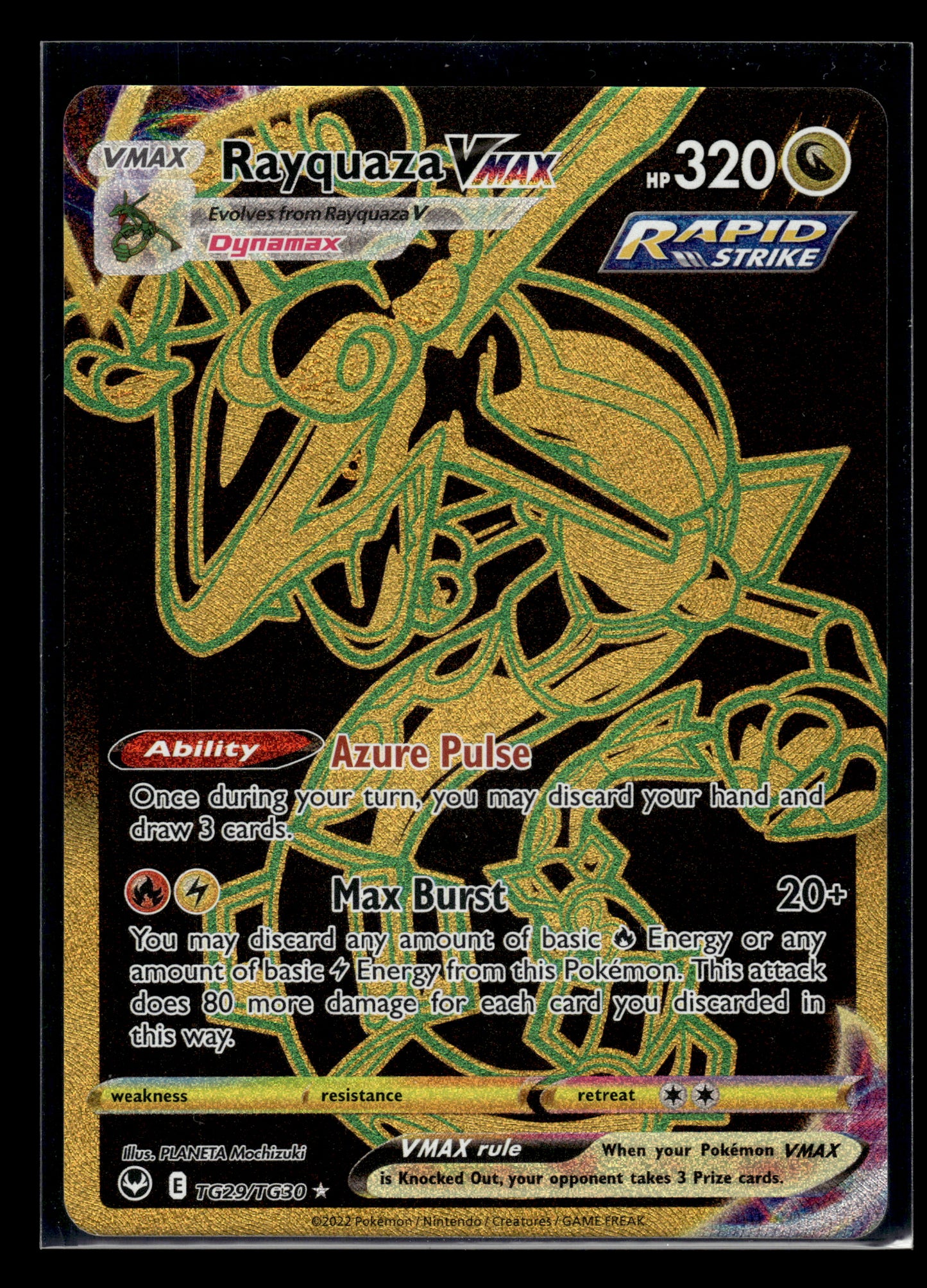 Rayquaza VMAX (Secret) #TG29/TG30 Silver Tempest Trainer Gallery LP