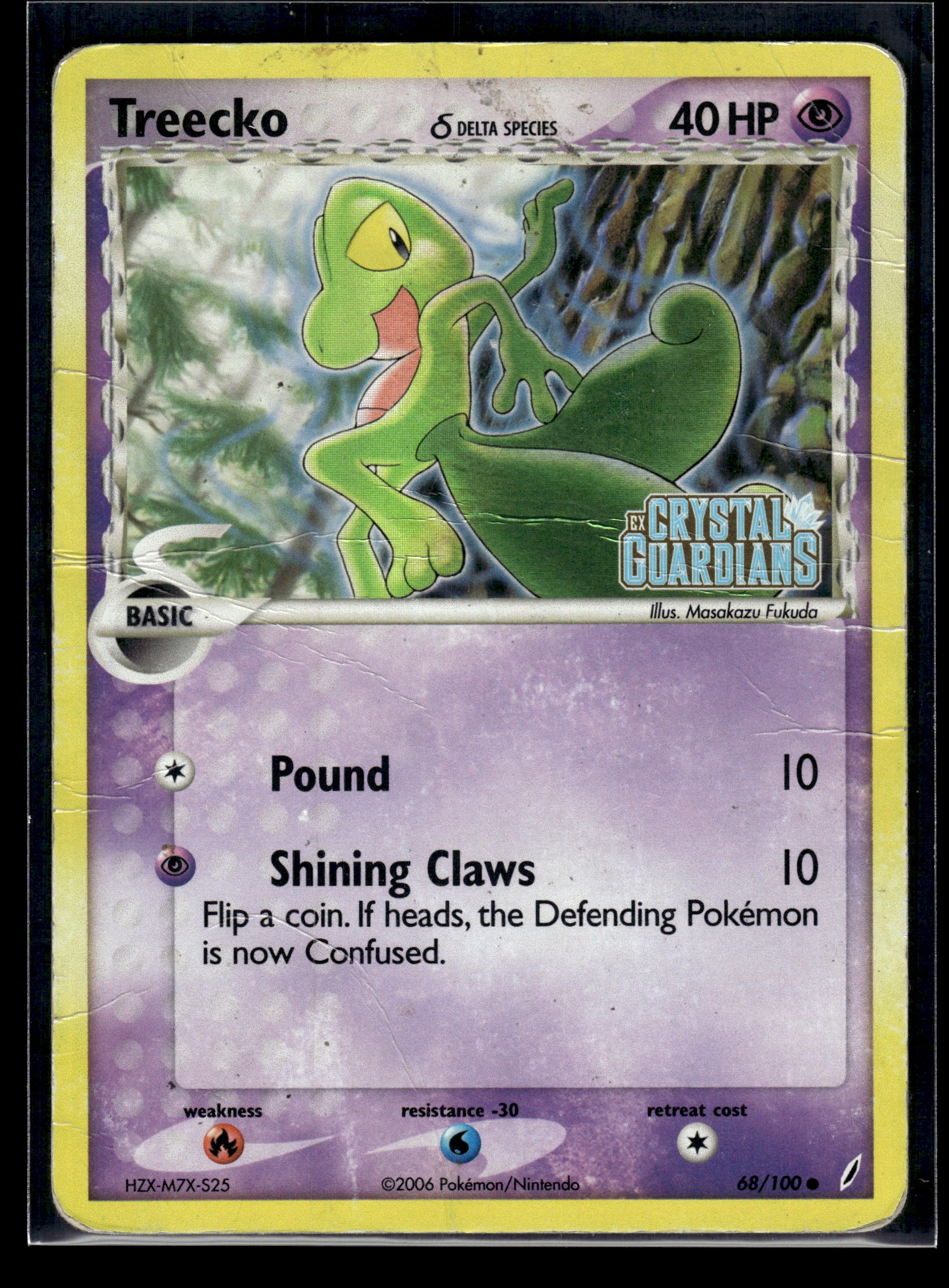 Treecko (Delta Species) #015/017 STAMPED Reverse Holo POP Series 4 DMG