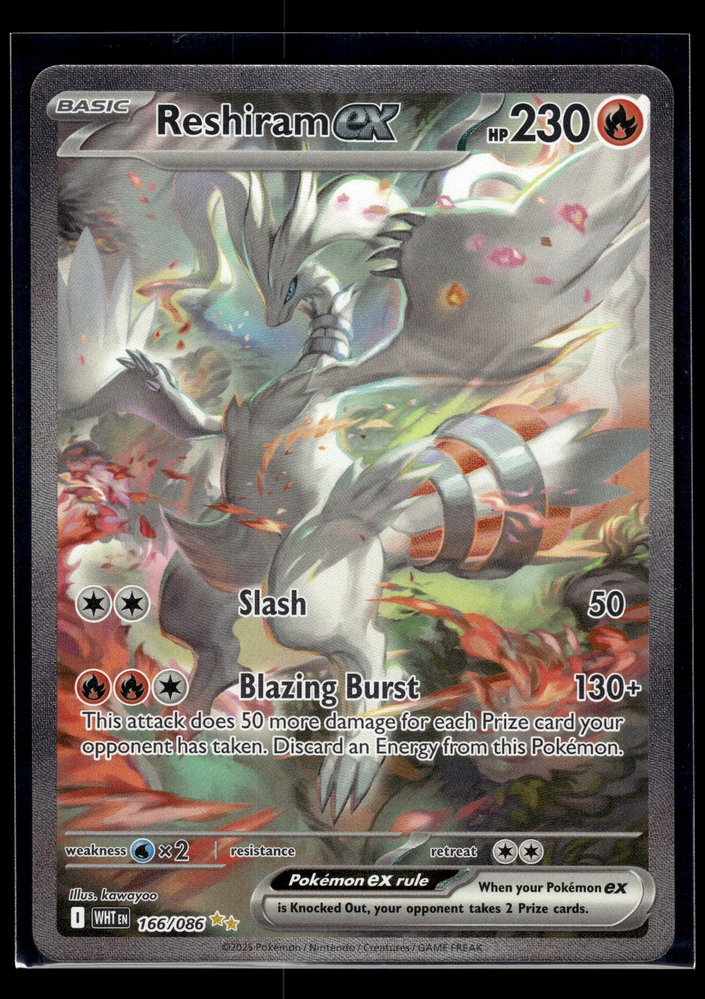 Reshiram ex #166/086 White Flare VLP