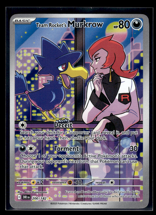 Team Rocket's Murkrow #200/182 Destined Rivals LP
