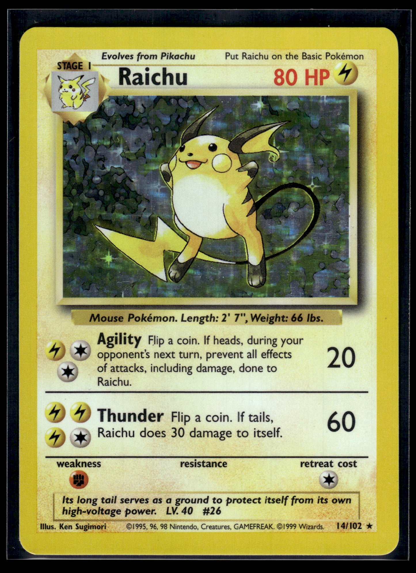 Raichu #014/102 Base Set LP