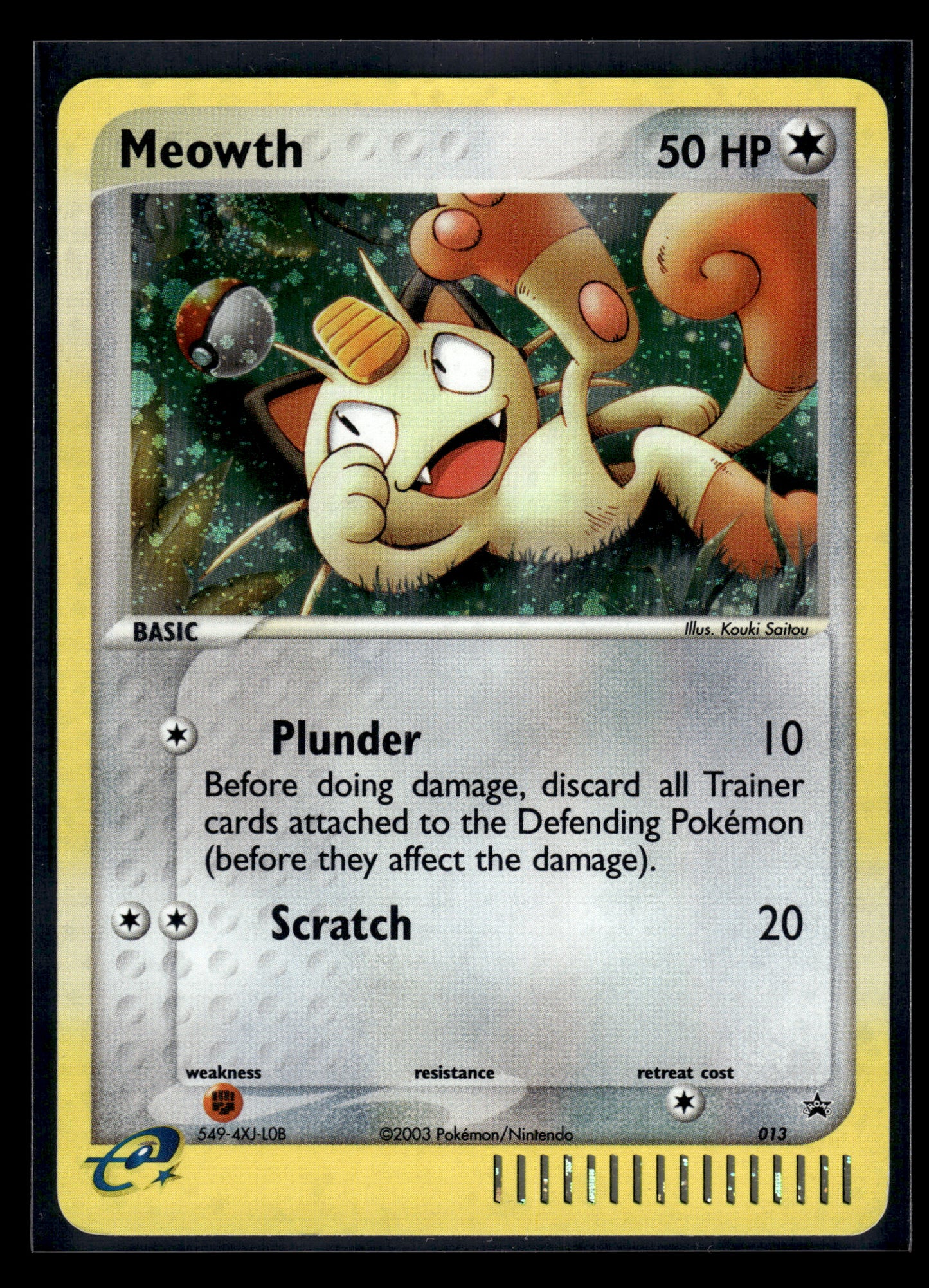 Meowth #013 Nintendo Promo MP