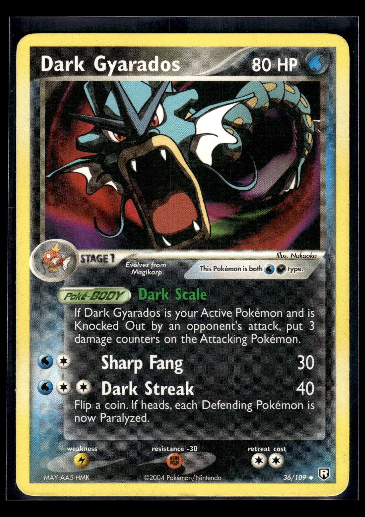 Dark Gyarados #36/109 Team Rocket Returns MP