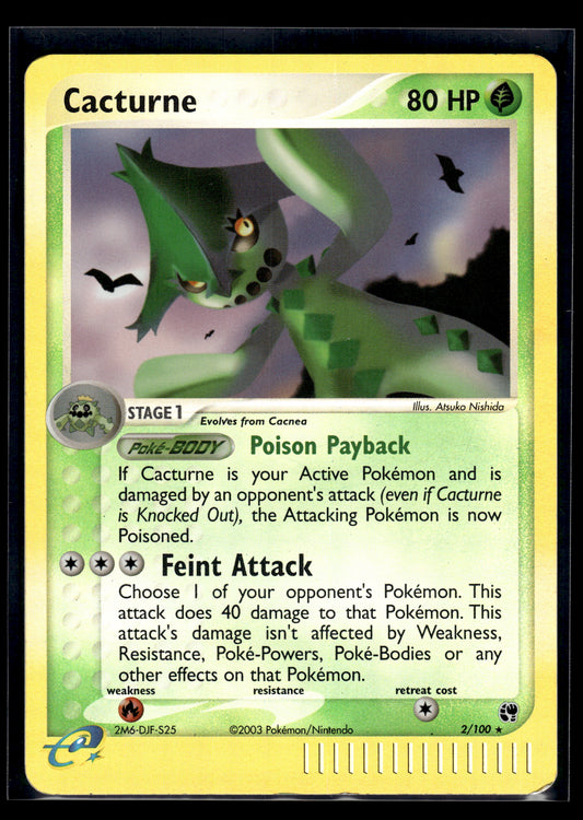 Cacturne #2/100 Reverse Holo Sandstorm LP