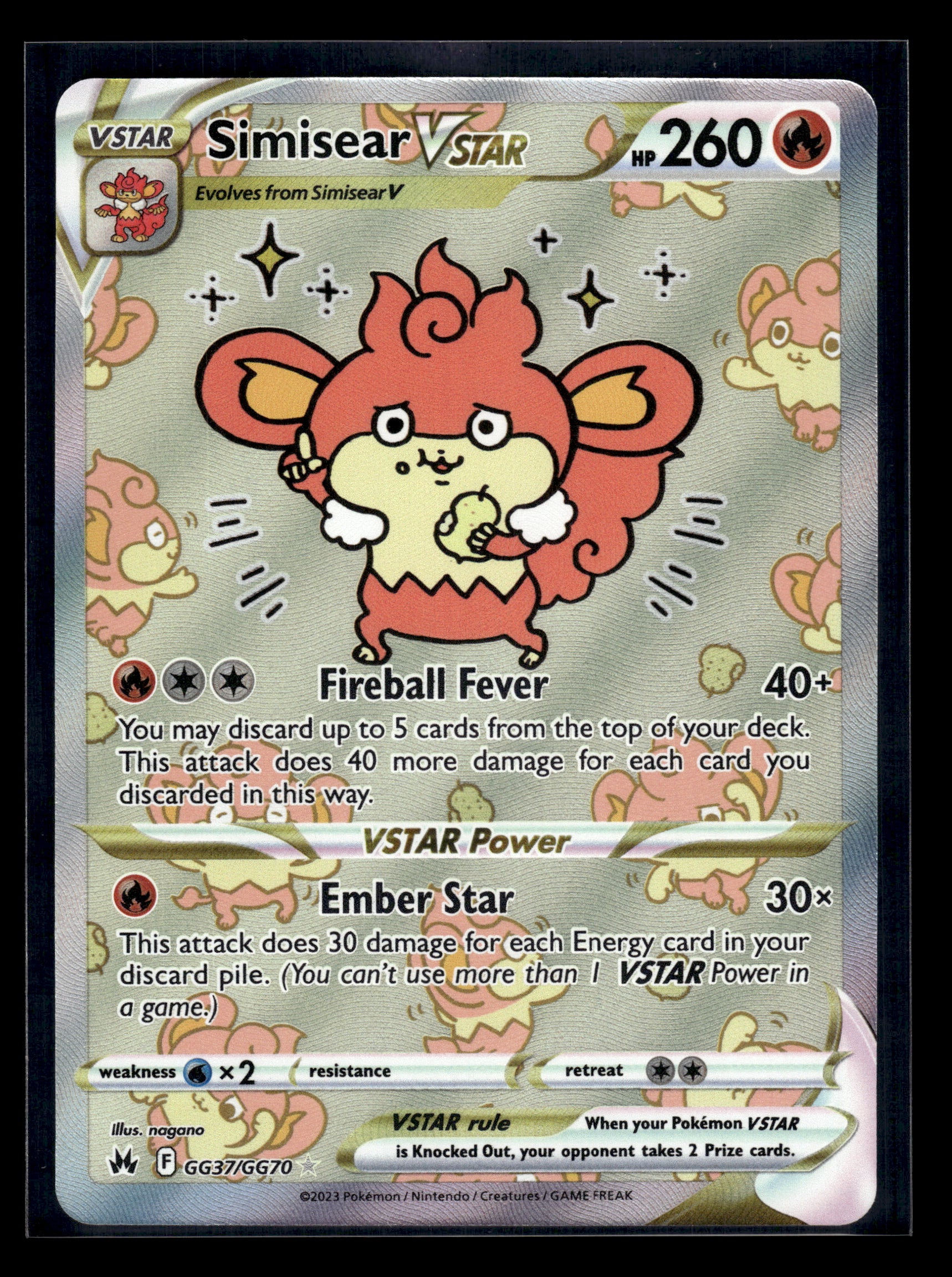 Simisear VSTAR #GG37/GG70 Crown Zenith: Galarian Gallery VLP