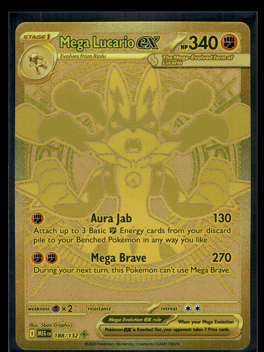 Mega Lucario ex #188/132 Mega Evolution VLP