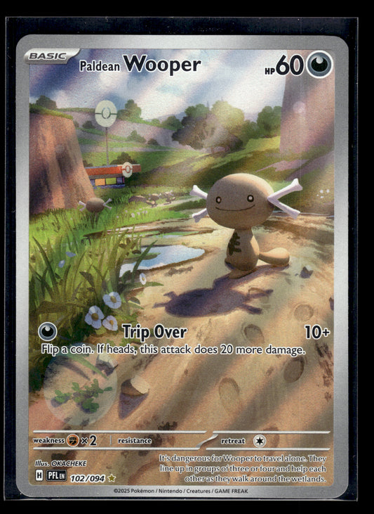 Paldean Wooper #102/094 Phantasmal Flames VLP