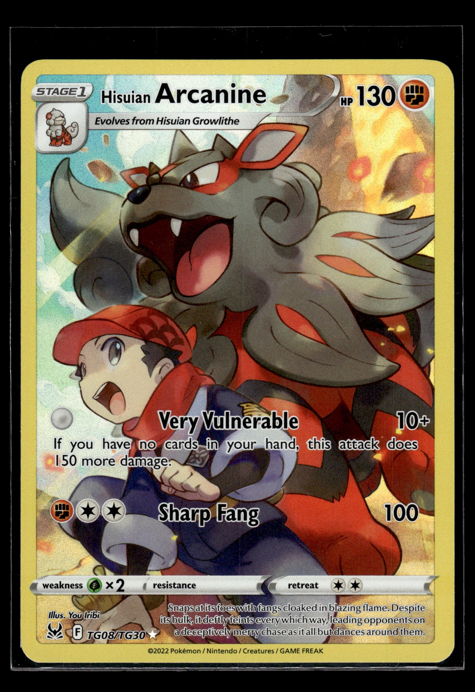 Hisuian Arcanine #TG08/TG30 Lost Origin Trainer Gallery VLP