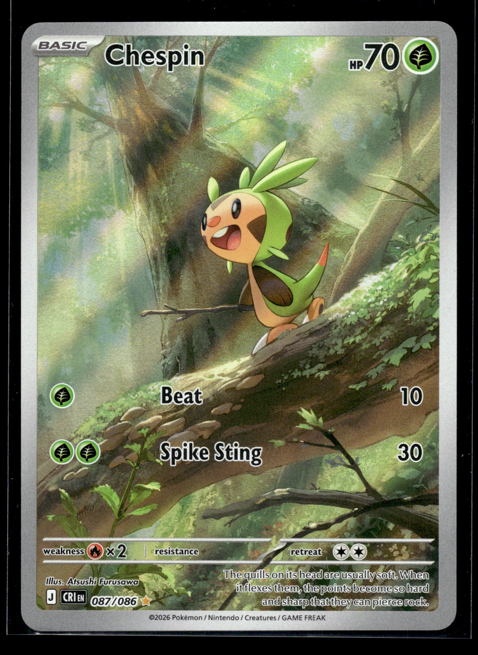 Chespin #087/086 Chaos Rising NM