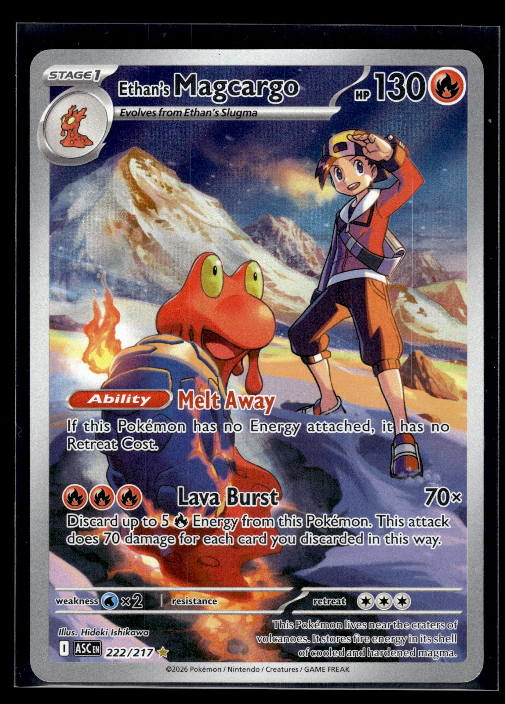 Ethan's Magcargo #222/217 Ascended Heroes NM