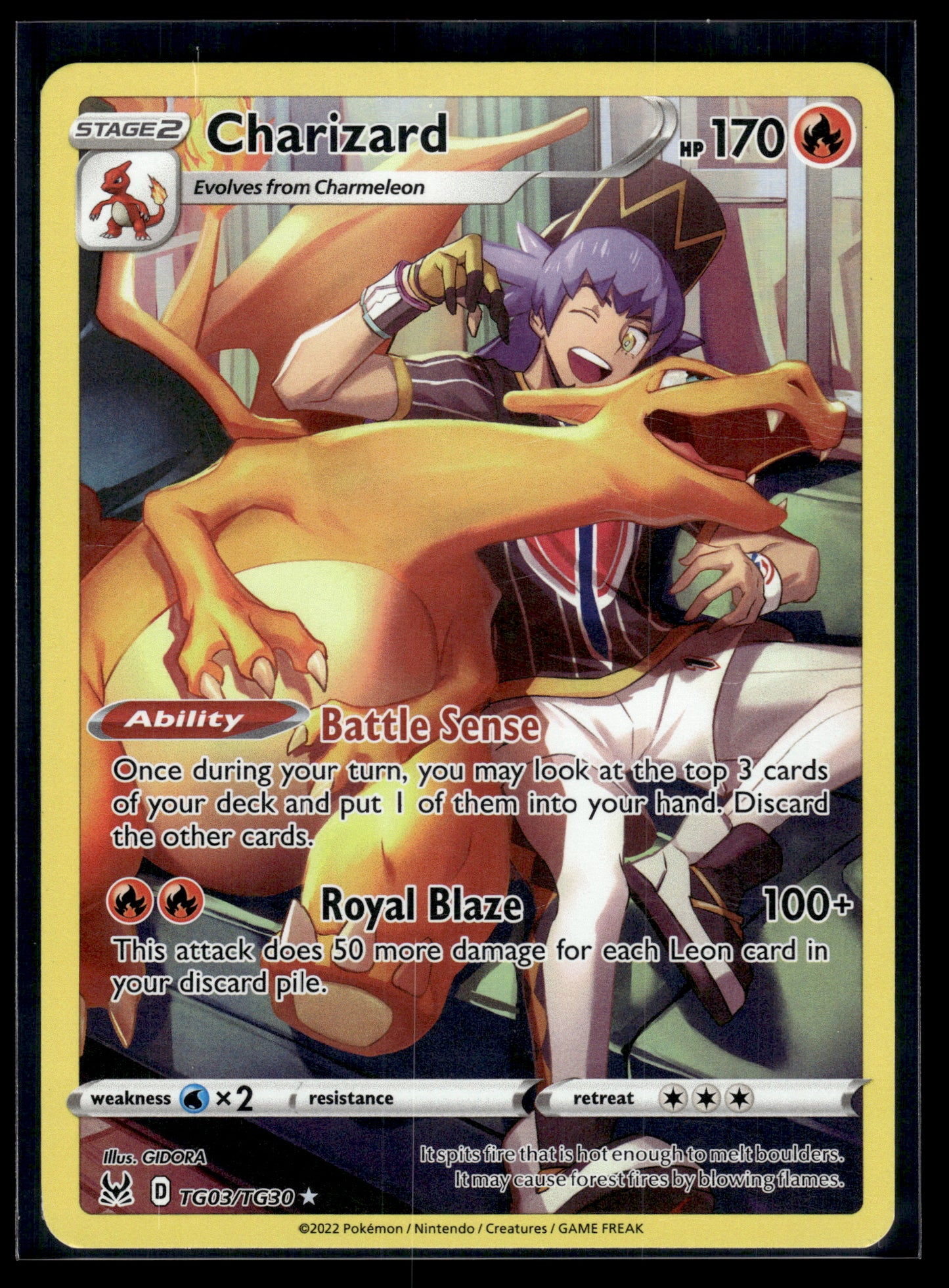 Charizard #TG03/TG30 Lost Origin Trainer Gallery LP