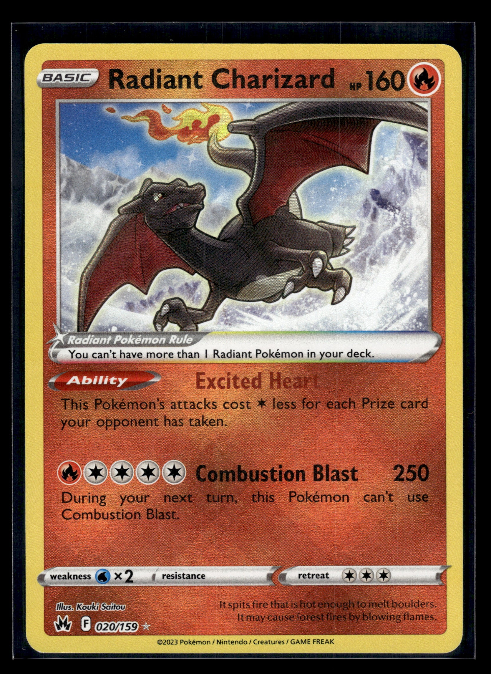 Radiant Charizard #020/159 Crown Zenith NM