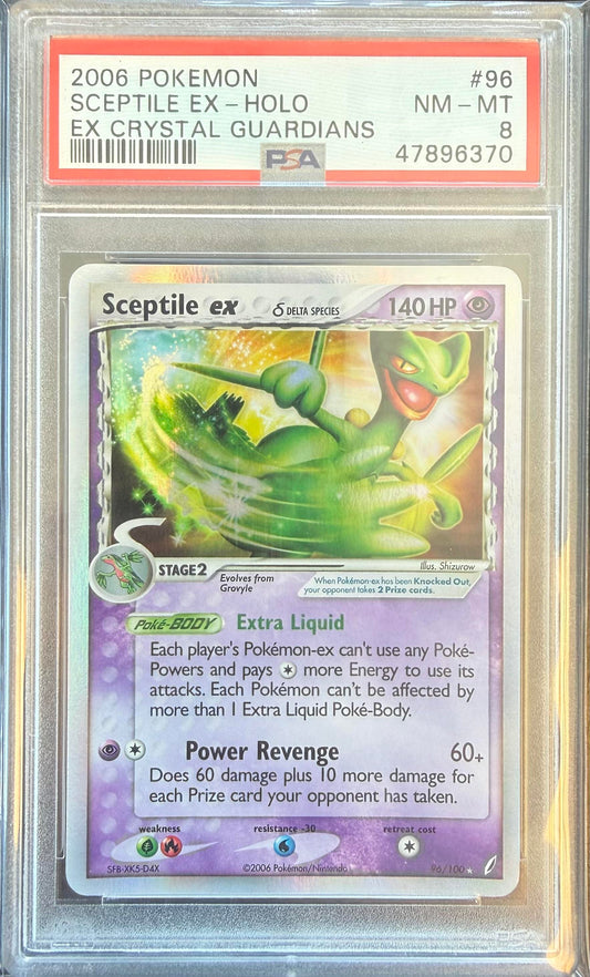 PSA 8 Sceptile ex #96 Crystal Guardians