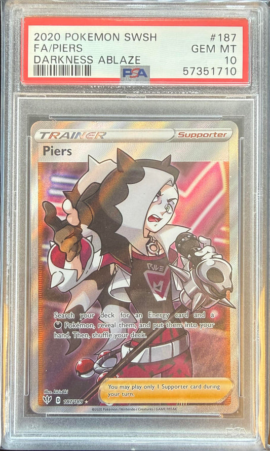 PSA 10 Piers #187 Darkness Ablaze