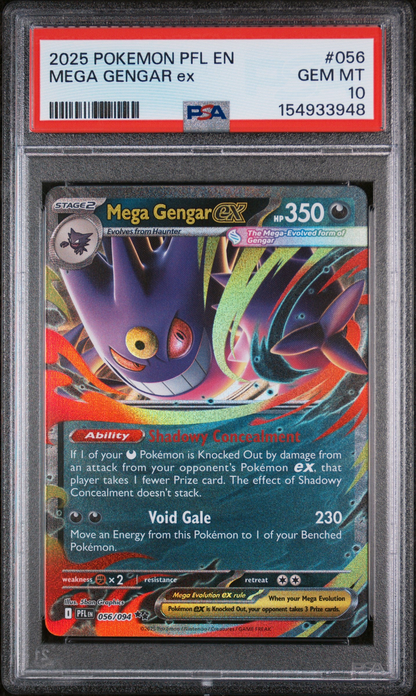 PSA 10 Mega Gengar ex #056 Phantasmal Flames