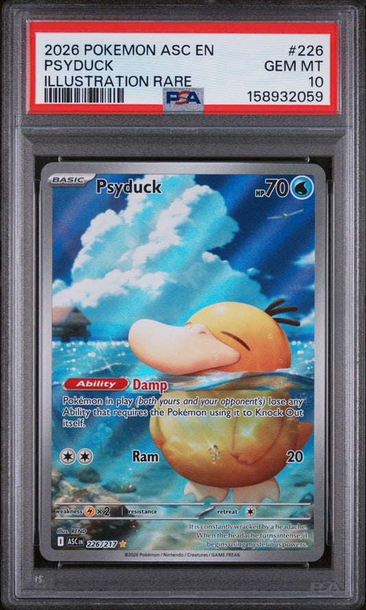 PSA 10 Psyduck #226 Ascended Heroes