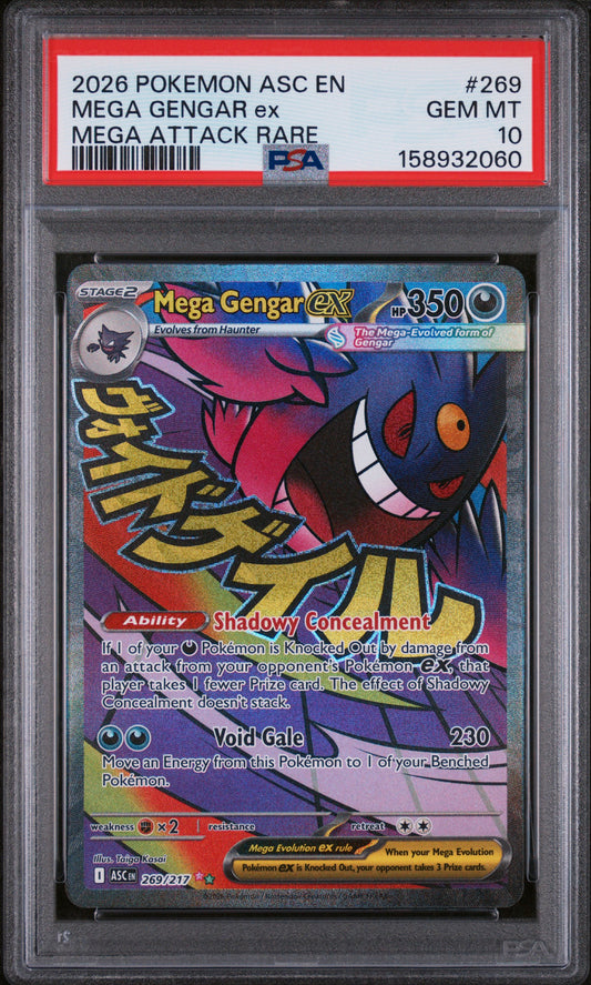 PSA 10 Mega Gengar ex #269 Ascended Heroes