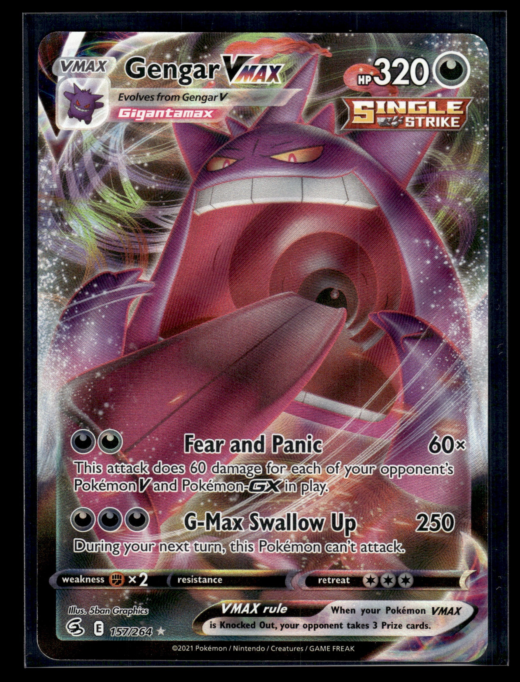 Gengar VMAX #157/264 Fusion Strike VLP