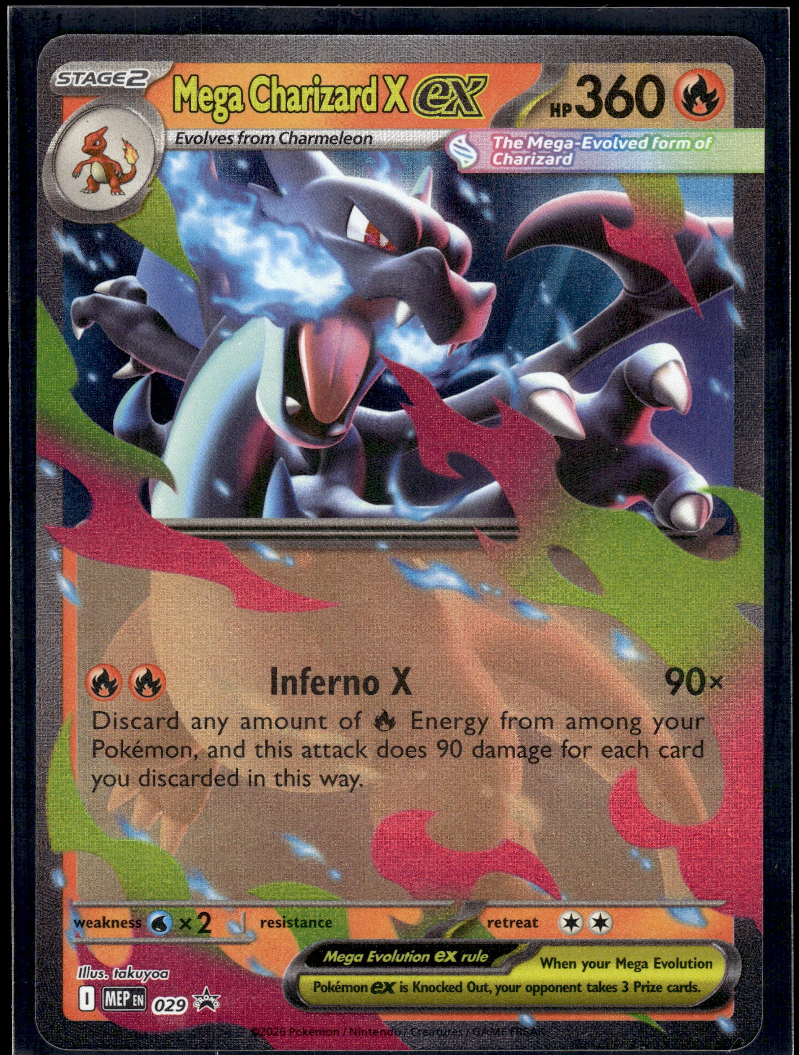 Mega Charizard X ex #029 Mega Evolution Promo LP