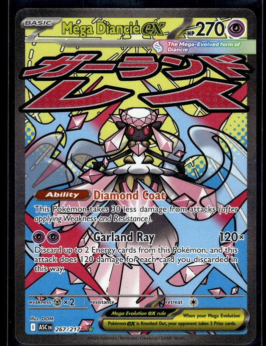 Mega Diancie ex #267/217 Ascended Heroes LP