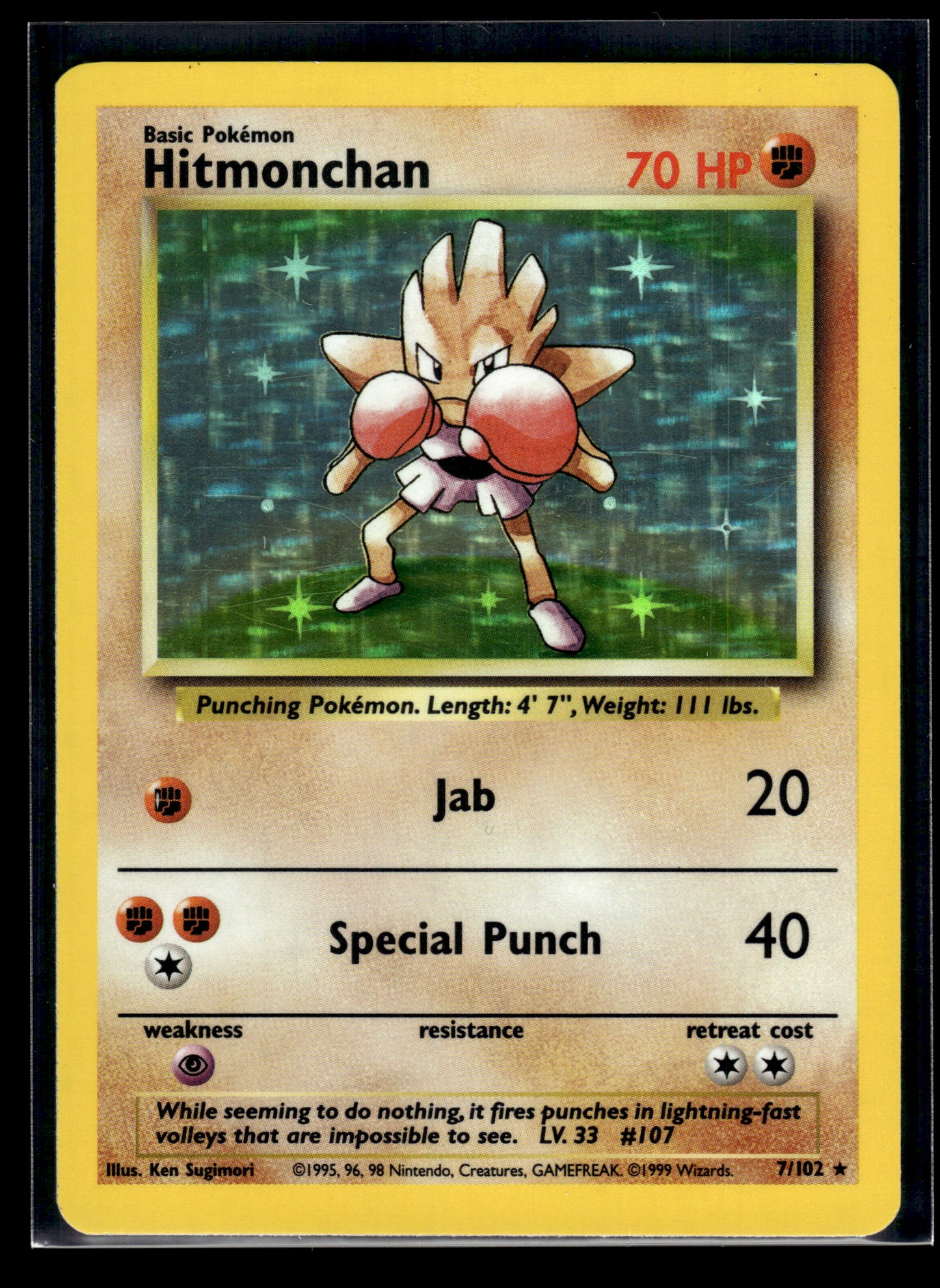 Hitmonchan #007/102 Base Set LP