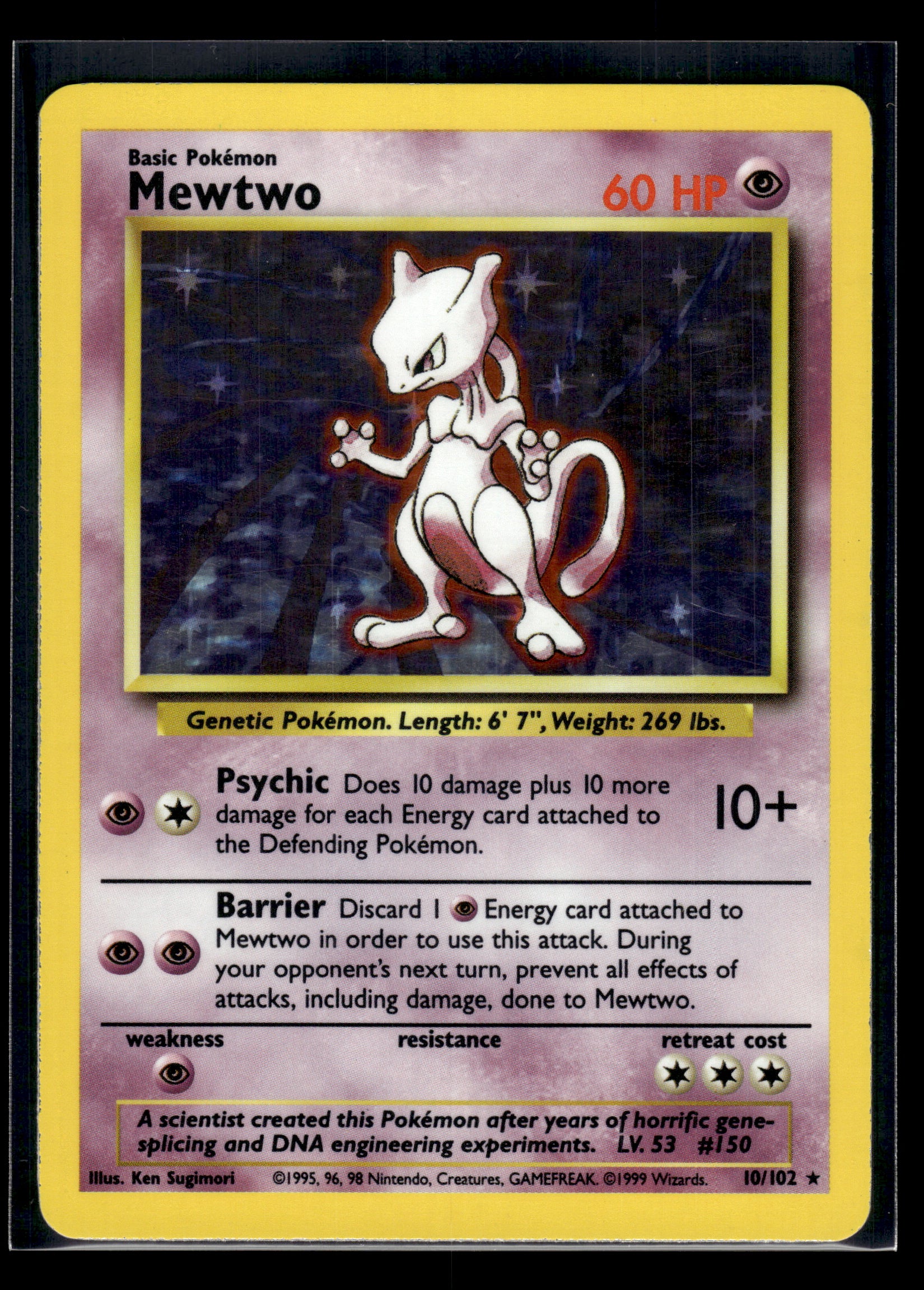 Mewtwo #010/102 Base Set LP