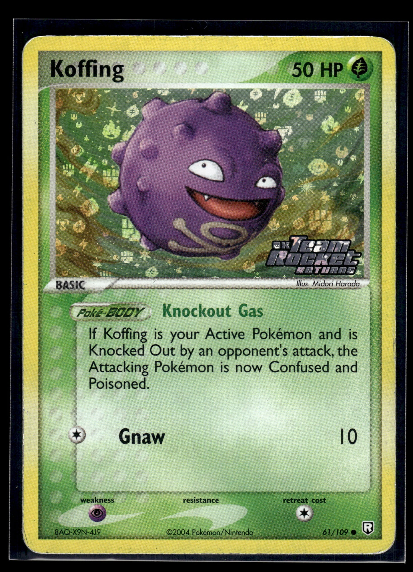 Koffing #61/109 Reverse Holo Team Rocket Returns MP