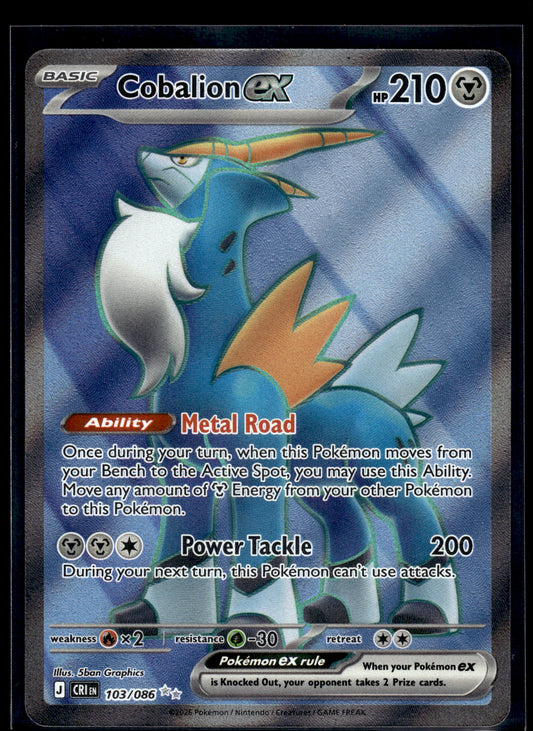 Cobalion ex #103/086 Chaos Rising NM