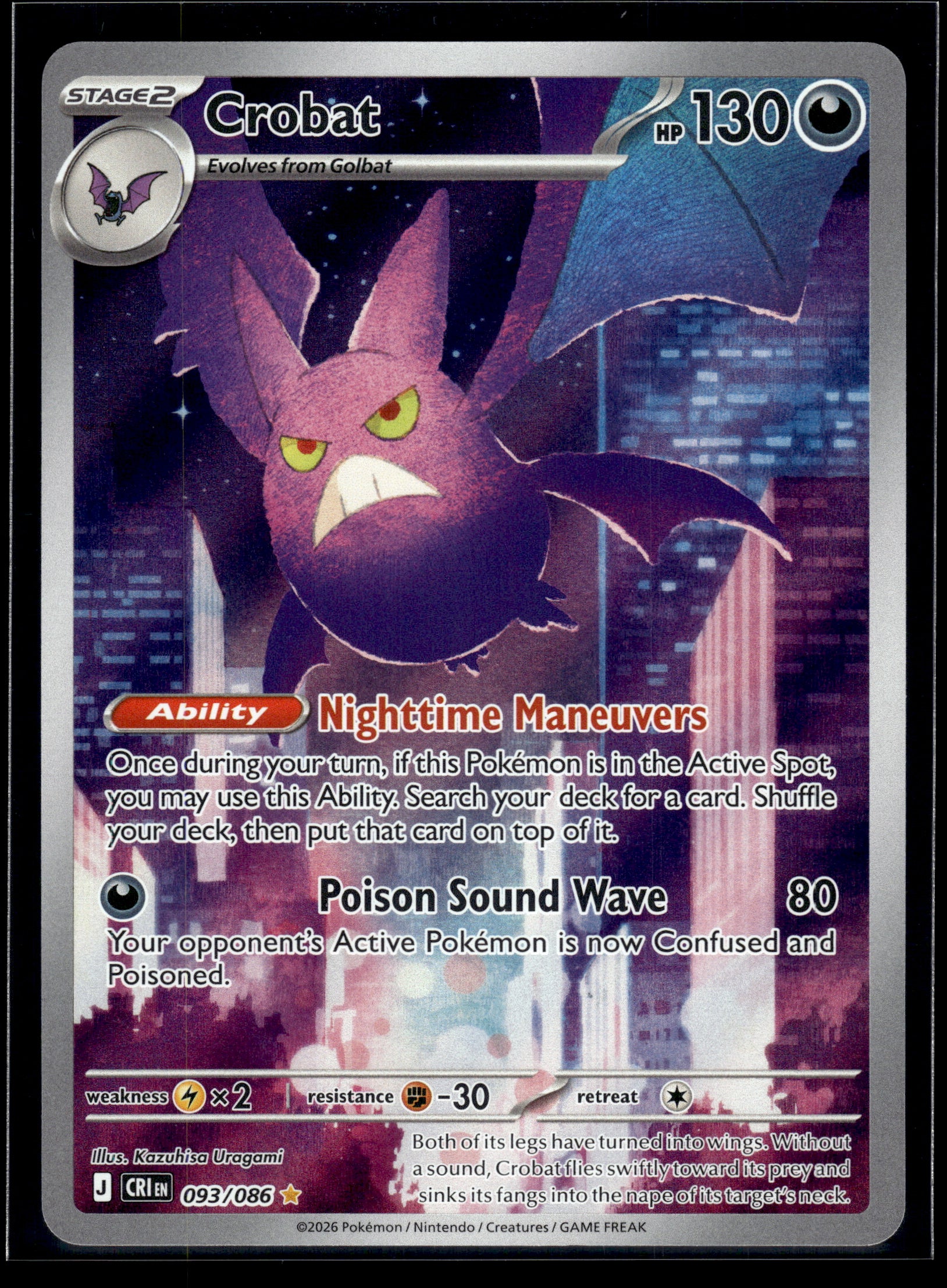 Crobat #093/086 Chaos Rising NM