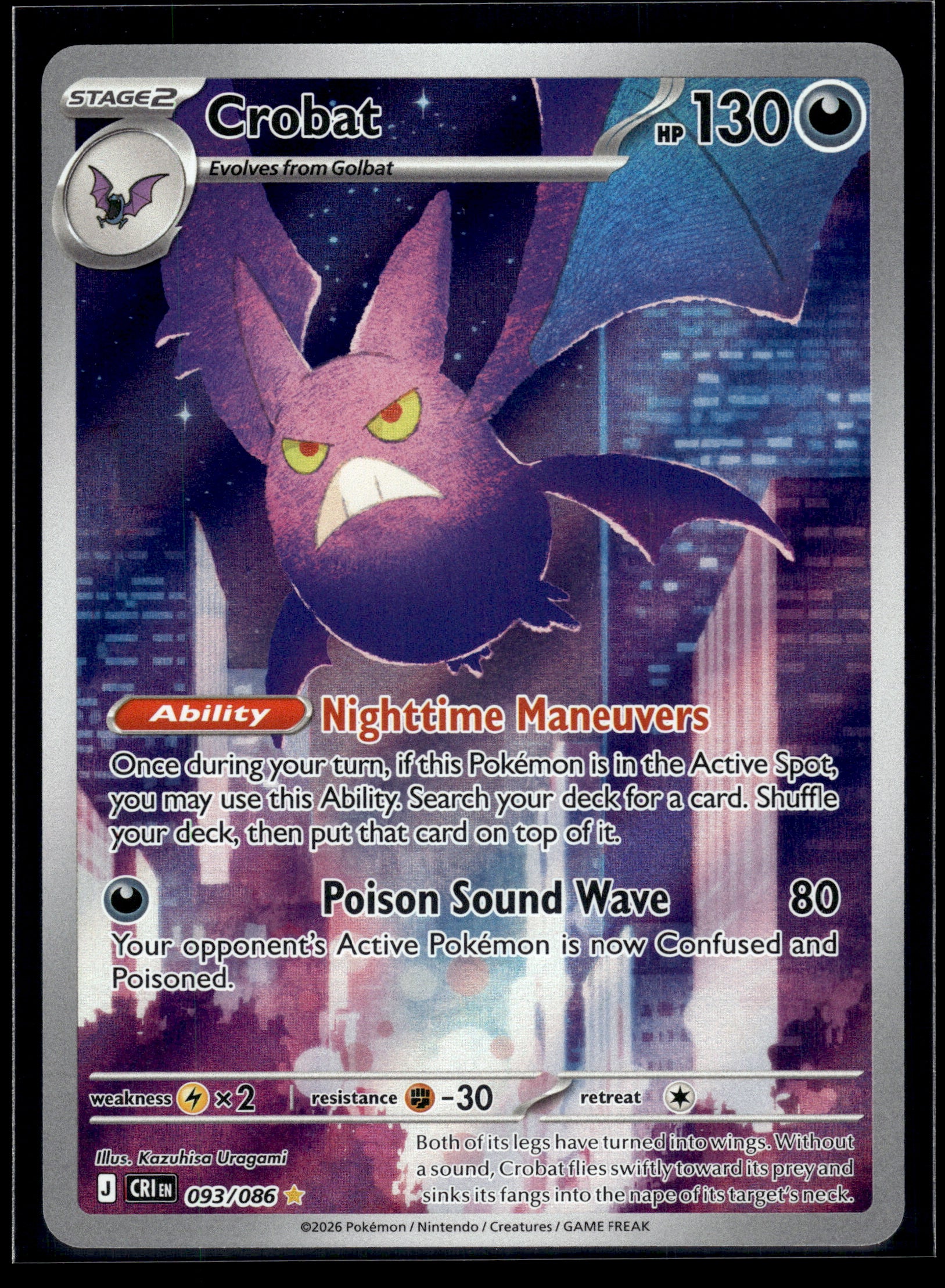 Crobat #093/086 Chaos Rising NM