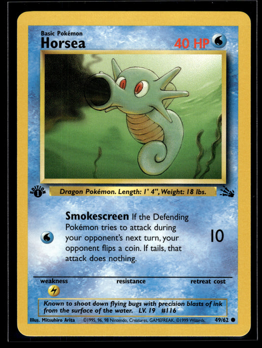 Horsea #49/62 1st Edition Fossil LP