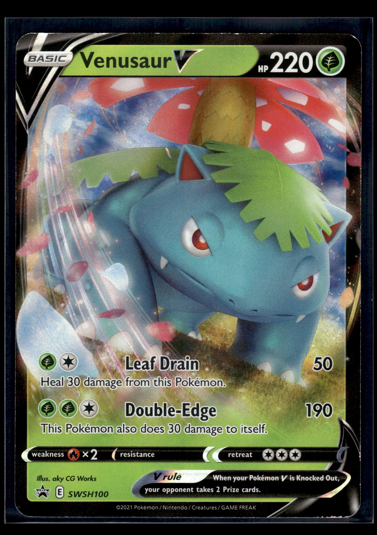 Venusaur V #SWSH100 Sword & Shield Promo LP