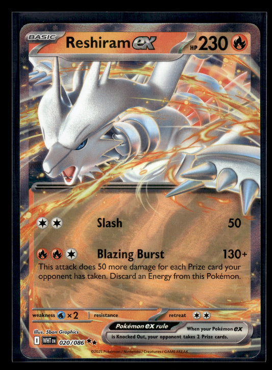 Reshiram ex #017/086 White Flare NM