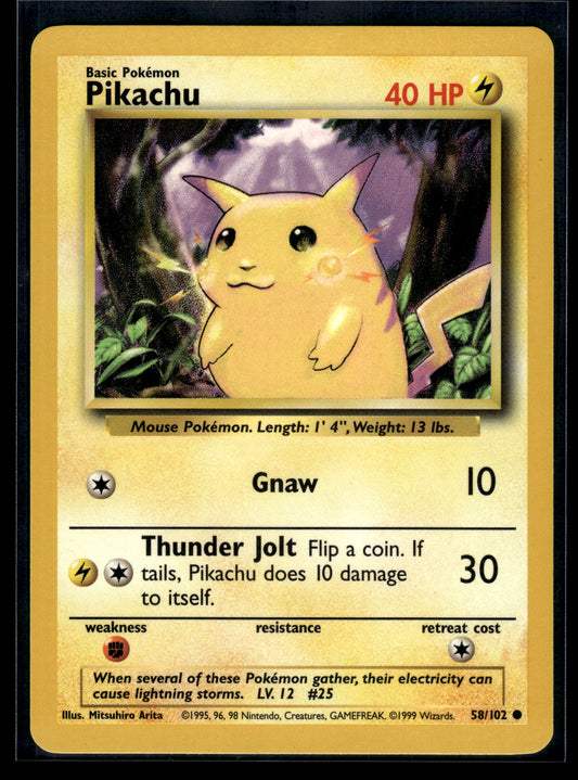 Pikachu #058/102 Base Set LP