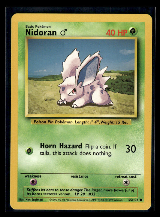 Nidoran M #055/102 Base Set LP