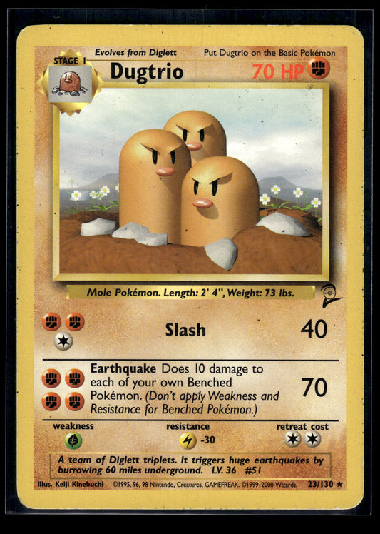 Dugtrio #023/130 Base Set 2 MP