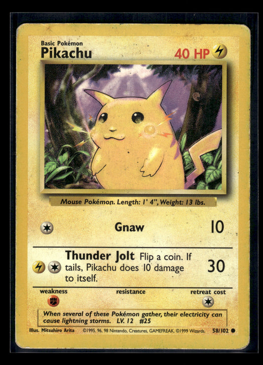 Pikachu #058/102 Base Set HP