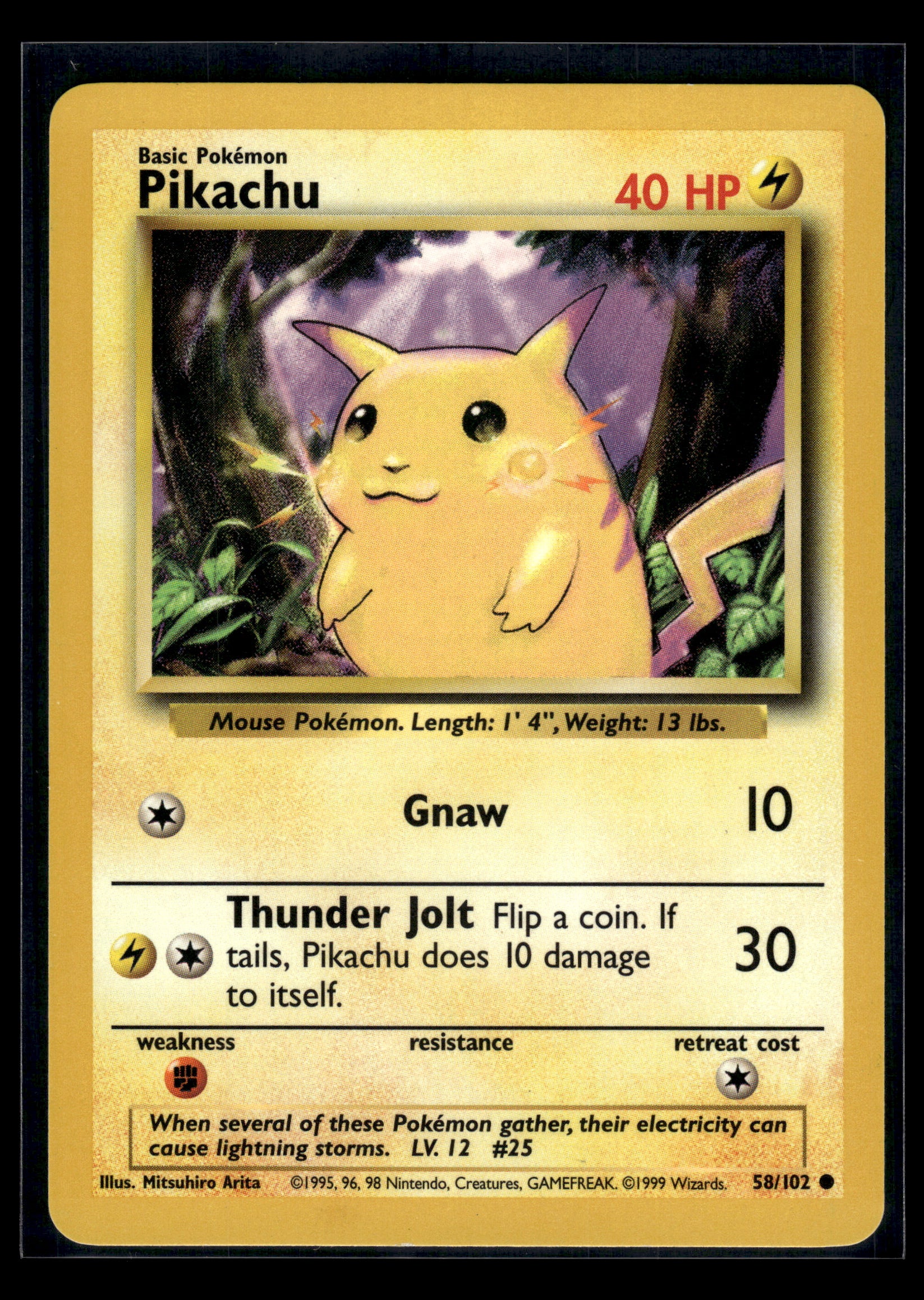 Pikachu #058/102 Base Set LP