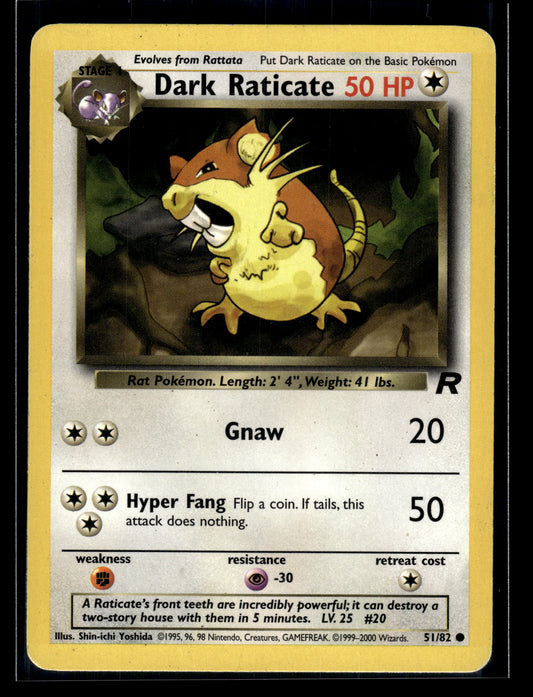 Dark Raticate #51/82 Team Rocket MP