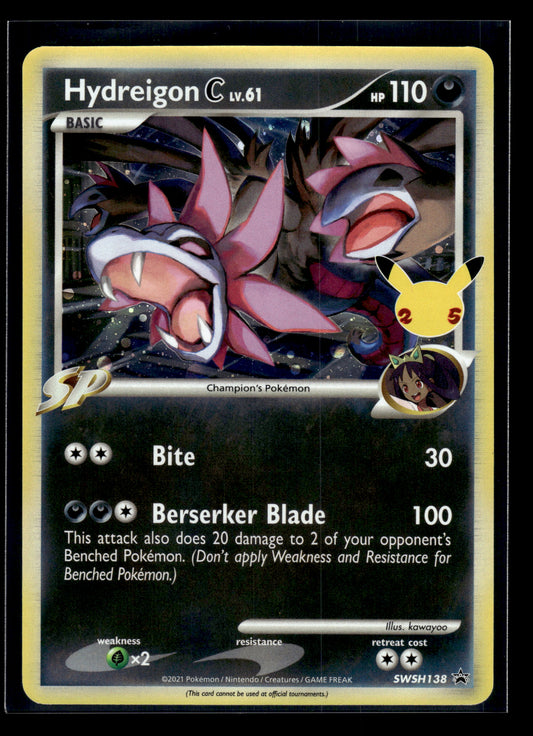 Hydreigon C lv.61 #SWSH138 Sword & Shield Promo Cards VLP