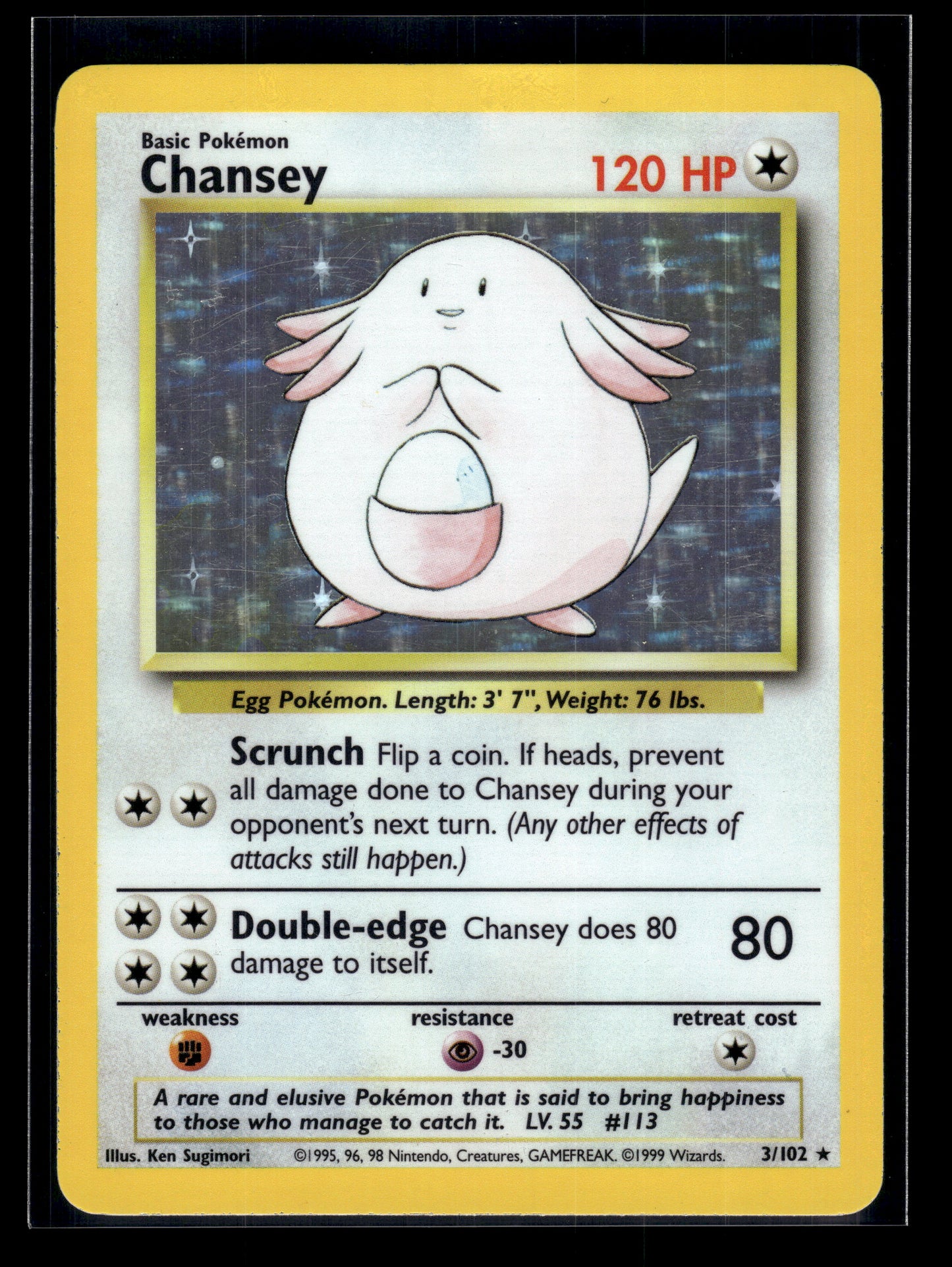 Chansey #003/102 Base Set MP